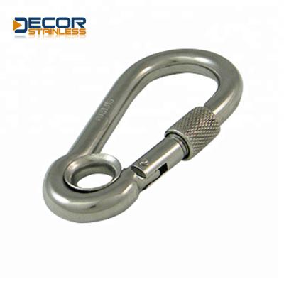 China Heavy industry factory carabiner high quality galvanized spring snap hook with eye and screw for sale