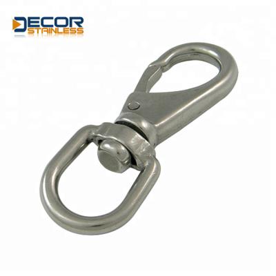 China Heavy Industry Factory Wholesale Price Eye Snap Hook Clasp Stainless Steel Swivel Ring for sale