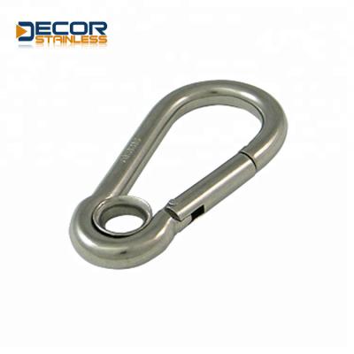 China Heavy Industry China Wholesale Safety Heavy Duty DIN5299 Metal Form A Spring Snap Hook With Eye for sale