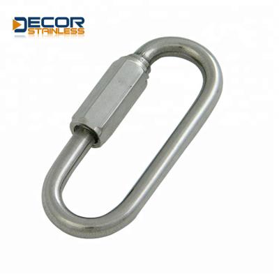 China Home Good Quality Quick Link Wide Jaw Link Chain 316 304 Stainless Steel Quick Link for sale