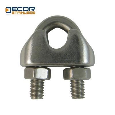 China SS316 / SS304 DIN741 Heavy Industry Hot Galvanized Steel Wire Rope Clip for sale