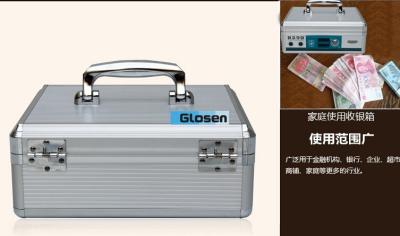 China SGS Elegant Waterproof Security Portable Cash Box With Two Layers for sale