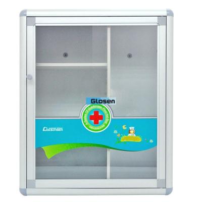 China Hanging Portable Glass Locking Steel Medicine Cabineteasy With Light Weight for sale