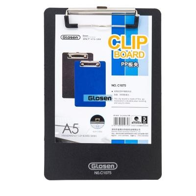 China Durable Blue Personalized Plastic Clip Board Screen Pringting Logo for sale