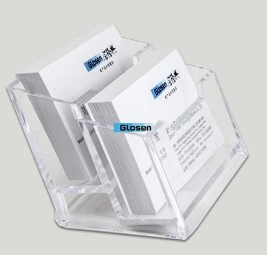 China SGS Acrylic Plastic Business Card Boxes / Business Card Case For Men for sale