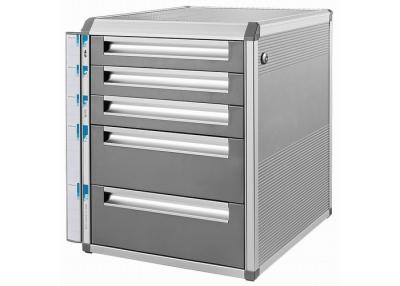 China aluminum File Cabinet color in grey, 5 drawers for A4 files and note books, lockable. 315*350*398mm for sale