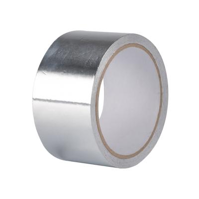 China Waterproof Silver Self Adhesive Temperature Resistant Reinforced PET Aluminum Foil Tape for sale