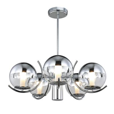 China Factory Direct Sales Modern Ceiling Mirrored Chrome Glass Vintage Chandelier Pendant Light for sale