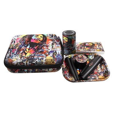 China Cigar Rolling Set LENS Smoking Accessories Set Herb Grinder Rolling Tray Stash Pot Scale Plastic Roller Tube Smoke Set for sale