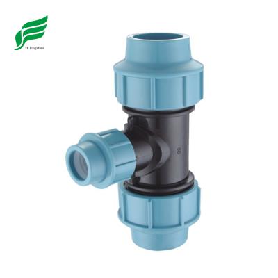 China Plastic PP Compression Fittings PP Reducing Tee for sale