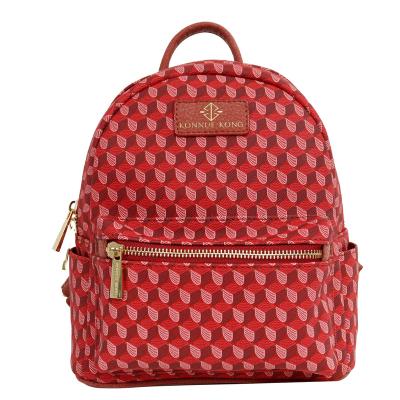 China 2021 Konnue Kong High Quality Ladies Original PU Leather Women Outdoor Fashion Backpack for sale