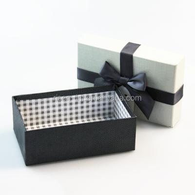 China Recyclable Classic High Tie Mens Gift Package Box With Bow Knots for sale