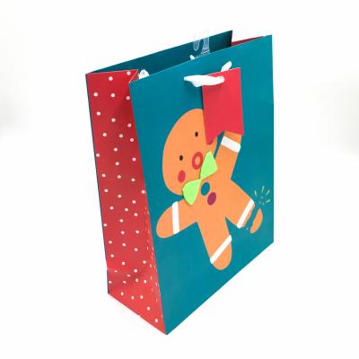 China Promotion Recyclable Fashion And Handmade Custom Printed White Paper Gift Bag for sale