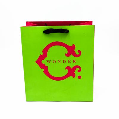 China Low MOQ Recyclable Good Manufacturer Double Side Customized Printing Paper Bags for sale