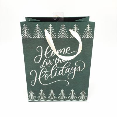 China Customized Different Sized Cheap Gift Recyclable Art Paper Bag With Glitter On Logo for sale