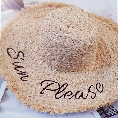 China Women's Large Medium Straw Hat Panama Straw Hats For Ladies Straw Hats Summer Women Luxury 2022 for sale