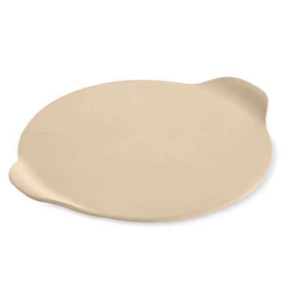 China Durable Unglazed Ceramic Stoneware Large Round Stone Pizza Baking Dish for sale