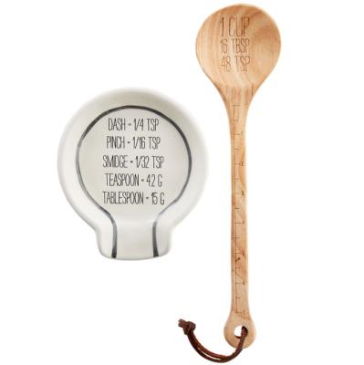 China Sustainable Necessity Conversion Kitchen Spoon Functional Rest Wooden Spoon for sale