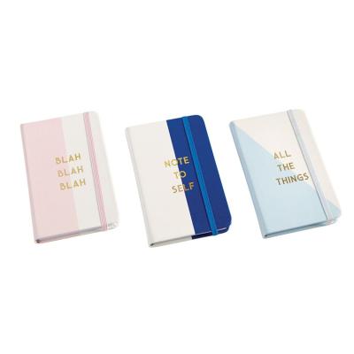 China Hardcover Color Block Notebooks Wedding Blank Notebook Pocket Embroidered Pocket Trio for sale