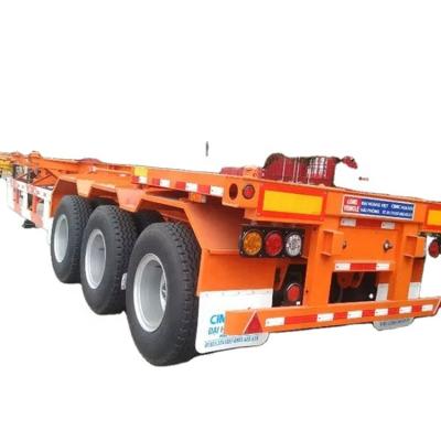 China Truck Trailer 3 Axles 40Ft Container Skeleton Chassis Tractor Trailer Semi Trailer for sale