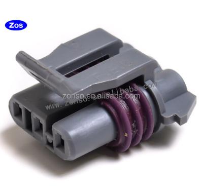 China Automotive 3pin Delphi PED Female Connector Gray Color for sale