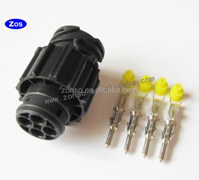 China Amp 4pin pa66 gf30 automotive male circular connector for sale