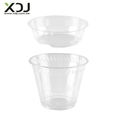 China XDJ-CPET-92-9 9oz Disposable Crystal Clear Transparent Beverage Food Packaging PET Plastic Cup for sale