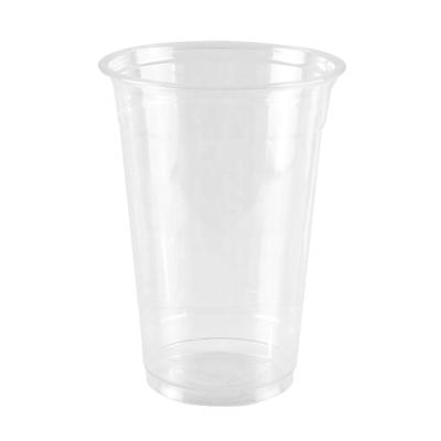 China 16 oz 92mm High Customized Pet Cup Plastic Cup Recyclable Transparent Clear Beverage Cup For Tea Juice for sale