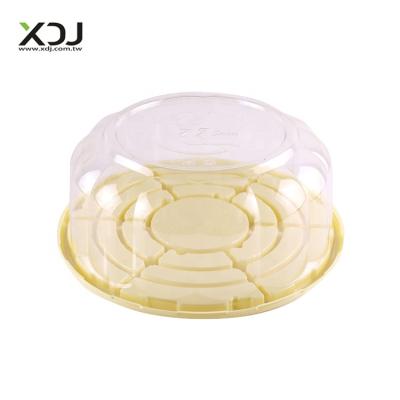 China 2020 Recycled Materials Taiwan New Arrival Plastic Round Cake Display Container With Clear Lid for sale