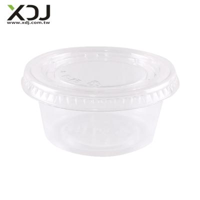 China Taiwan 3.25oz Disposable Plastic Party Cups Viable Clear Plastic Sauce Cup for sale