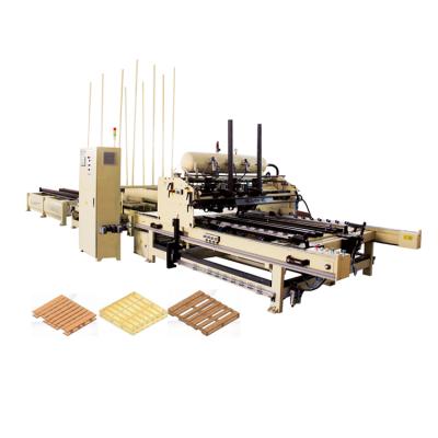 China Saifan Factory 30-40 Pcs Per Hour Automatic Wooden Block Pallet Nailer Nailing Making Machine Production Line for sale