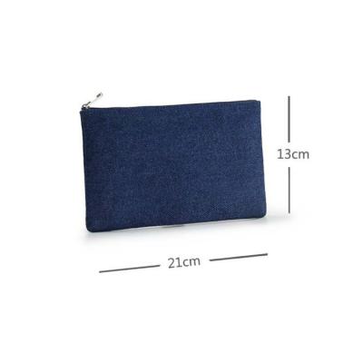 China Hot Selling Portable Zippered Durable Pencil Case Canvas Jeans Pocket Gifts Pencil Case School Pencil Case For School Gift for sale