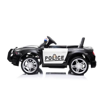 China Ride On Toy 2022 New Design Electric Police Car Ride On Cars For Kids Girls Cool Toy Cars Battery Power 12V Remote Controller Black for sale