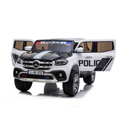 China Ride on 2022 Toy Mercedes Benz X-CLASS Police Car Children's Licensed Electric Remote Control Toy Electric Cars Battery Power 12V7A for sale