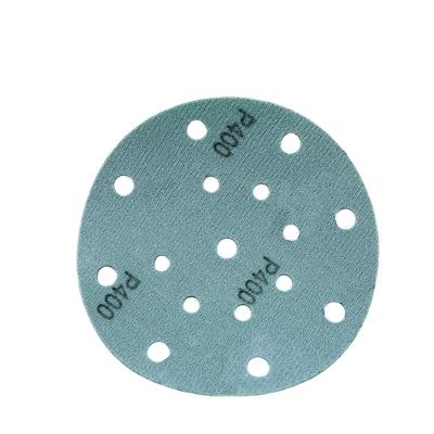 China Hot Selling Green Film 5 Inch 8 Holes 220 Grit Sanding Discs Premium Hook and Loop Heavy Duty Sandpaper For Auto Car Round for sale