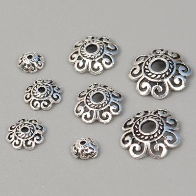 China No Fade None Fade 925 Sterling Silver Antique Silver Spacer Beads 4mm 6mm 8mm 10mm Charm Jewelry for sale