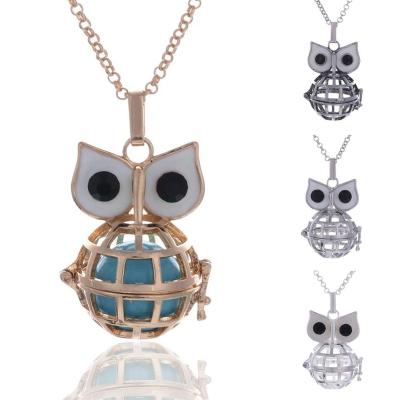 China No Fade No Fade New Owl Chain Pendant Sweater Mother Education Essential Oil Pregnant Fetal Necklace for sale