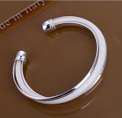 China No Fade No Fade Wholesale 925 Sterling Silver Dreamlike Hypotenuse Bangle, Mesh Bangle for sale