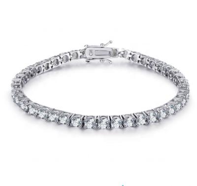 China No Fade No Fade New Style 925 Sterling Silver Round Cubic Zirconia Rome Tennis Bracelets for sale