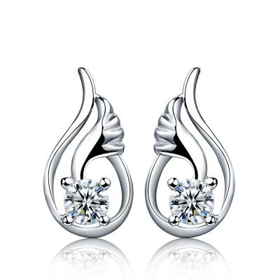 China No Fade No Fade Personality Cute Angel Wing 925 Sterling Silver Earrings And Pendant Diamonds Inlaid for sale