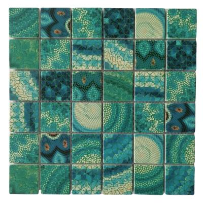 China Parquet inkjet mosaic for kitchen back room splash square size slab for 2