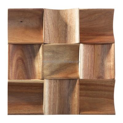 China Modern Decor Brick Ceiling Wall Wood Panel Panel Wood Panel Hotel Mosaic for sale