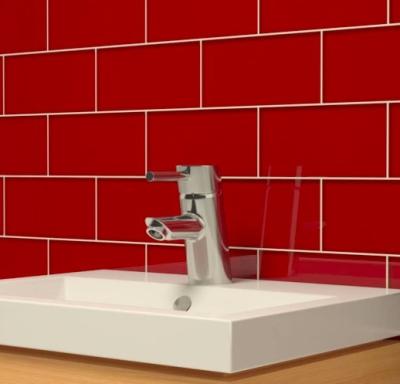 China CLASSIC Made In China Style Red Luxury Modern Kitchen And Bathroom Tiles Glass Mosaic for sale