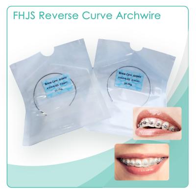 China Dental Orthodontic Reverse Curve Arch Wire Stainless Steel Niti Rectangle Archwire for sale