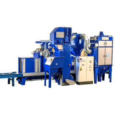 China Metal Metal Dust Descaling Removing Roller Conveyor Shot Blasting Cleaning Machine for sale