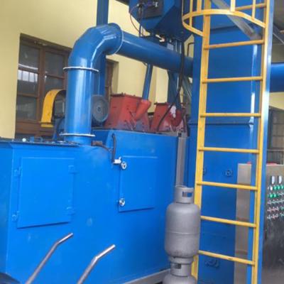 China Factory direct sales H beam roller conveyor shot blasting outdoor cleaning machine for steel bottle cleaning for sale