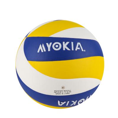 China Hot Sale Custom Color Volleyball PU Volleyballs Durable 2023 Weight Leather Soft Outdoor Size 5# Volleyball Custom Logo for sale