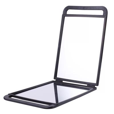 China Professional Double Sided Desktop Mirror Square Handheld Plastic Cosmetic Mirror for sale