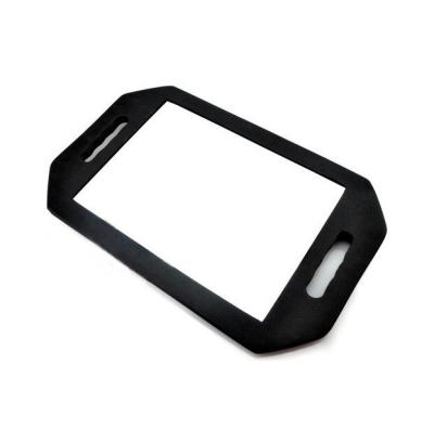 China Non-Specific Single Side Salon Sponge Square Makeup Mirror With Handle for sale