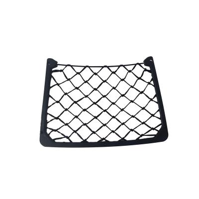 China Sports Car Seat Storage Mesh Net Pouch Bag Phone Holder Auto Side Pocket for sale